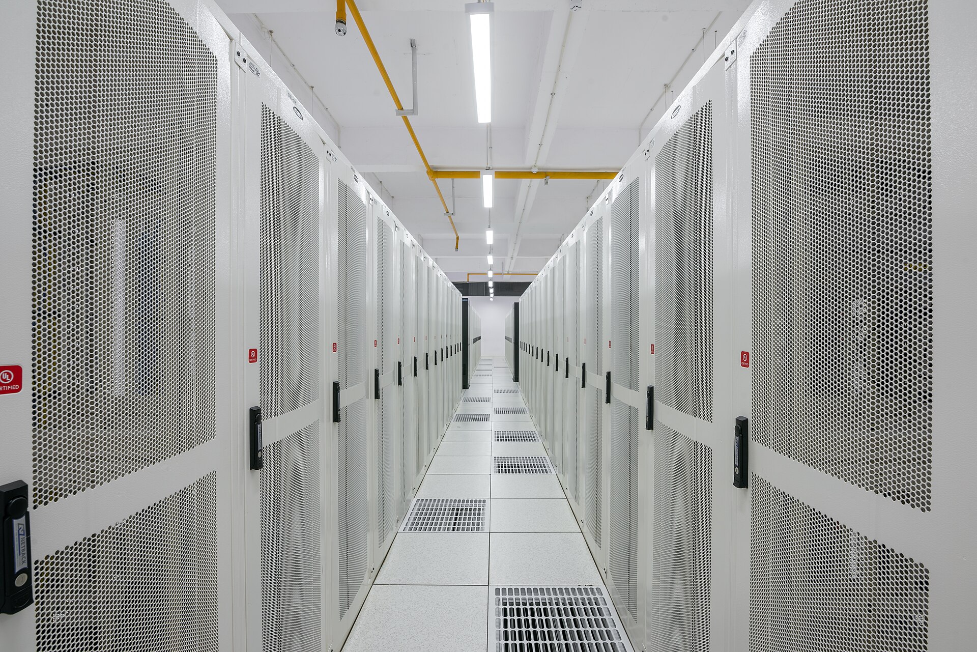 Data Storage Racks at Pi Data Centers